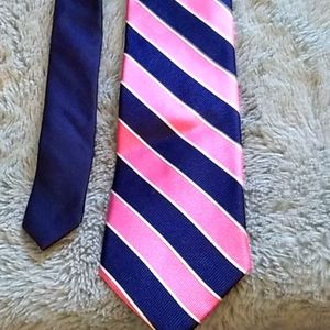 3/$5 pink and navy blue tie croft and barrow